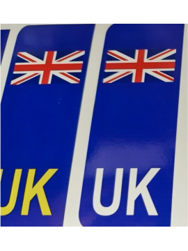 UK side badge number plate 105mm x 40mm